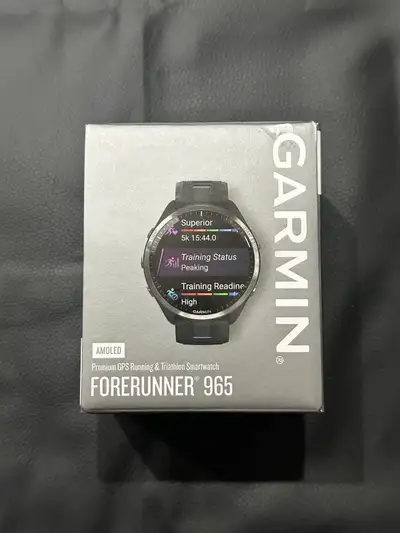 Garmin Forerunner 965 AMOLED GPS Running Smartwatch- Open Box On, View more
