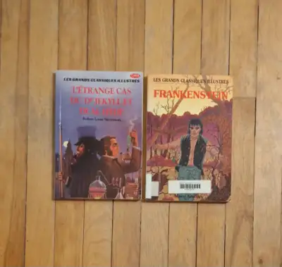 2 livres/$1. chacun. LES GRANDS CLASSIQUES ILLUSTRÉS: L'ÉTRANGE CAS DU Dr JEKYLL ET DE M. HYDE. 1990...