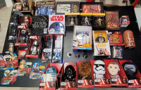 Star wars bundle rare figurines, comics and toys.