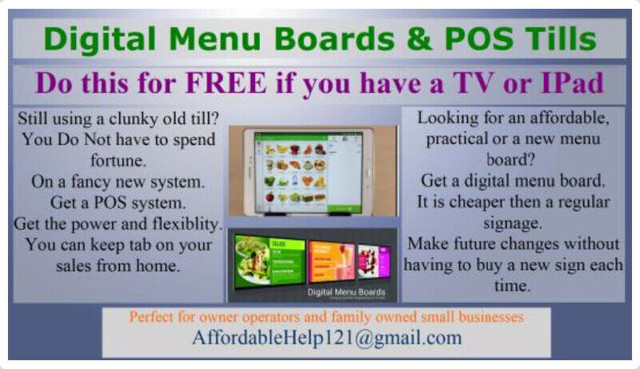 Digital Menu Boards & POS System in Other in Mississauga / Peel Region - Image 4