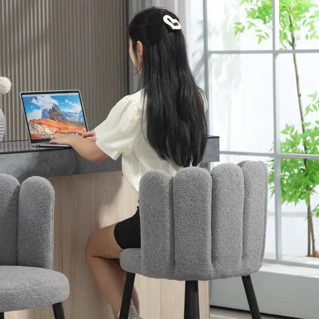 Faux Cashmere Bar Stool Counter Height Bar Stools with Back for  in Chairs & Recliners in Markham / York Region - Image 6