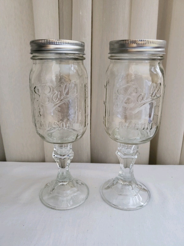 Stemmed Ball Mason Jar Wine Glasses Arts & Collectibles Winnipeg