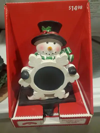 CHRISTMAS STOCKING HOOK WITH CHALKBOARD FOR NAME NEW, View more