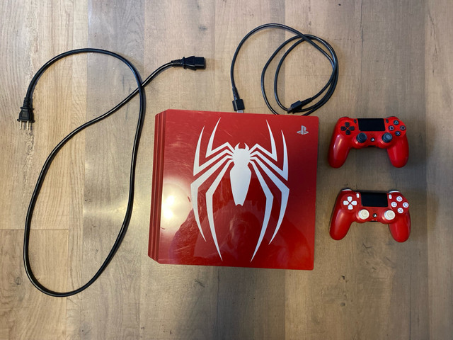 Reduced! PS 4 Pro Special Spider Man Edition  in Sony Playstation 4 in Moncton