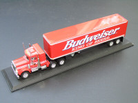 Budweiser Peterbilt Tractor Trailer (1:100 Matchbox replica),
