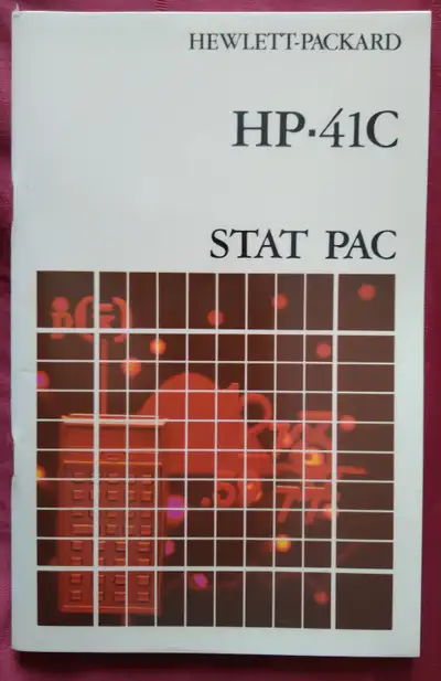 HP-41C STAT PAC USER MANUAL AND PROGRAMMING GUIDE