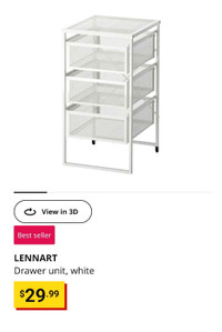 Ikea Lennart Drawer unit - 5 drawer units available