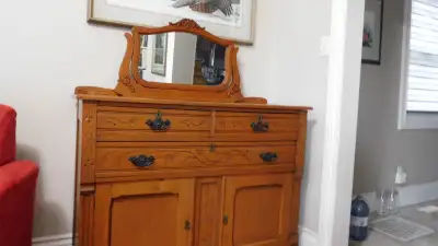 Very rare antique hutch and mirror....for more info. call 905-441-6799