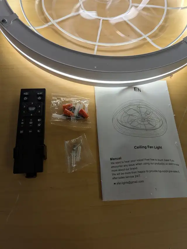 Modern Flush Mount Ceiling Fan with LED Light, White Low Profile in Indoor Lighting & Fans in Mississauga / Peel Region - Image 11