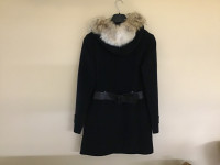 Manteau noir en laine grandeur S