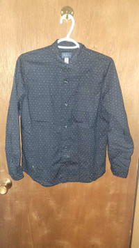 Childrens Place Dress Shirt Black With Pattern
