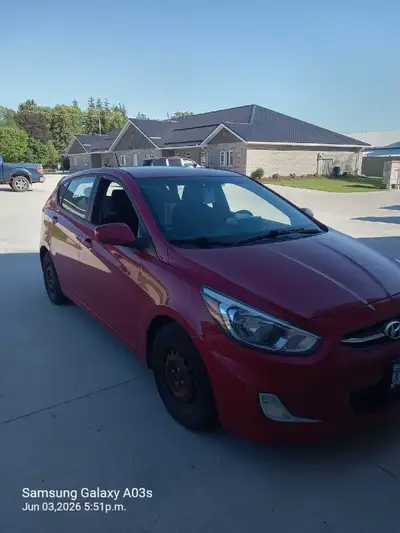 My Nana is selling her 2017 Hyndai Accent. She is selling it AS IS. There is 114,000 KM, gets great...