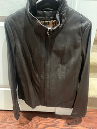 Medium brown Danier leather jacket