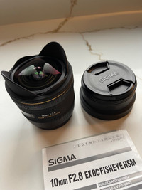 Sigma 10mm F2.8 EX DC Hsm Fisheye lens