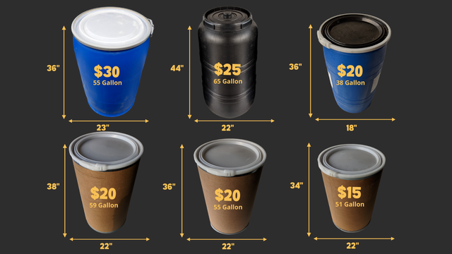 Cheap Shipping Barrels - Start $1