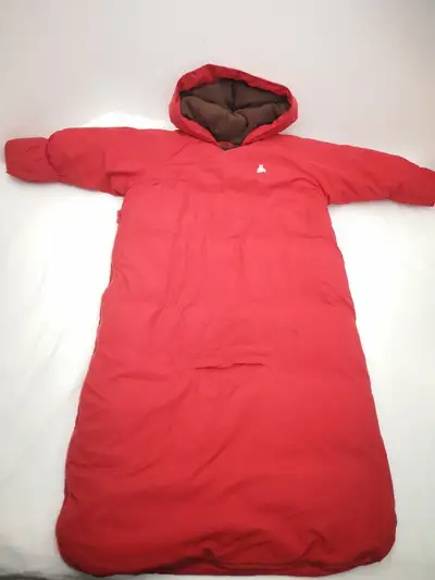 Baby Gap Fleece Down red hooded snowsuit sack Bunting bag 6-12, View more