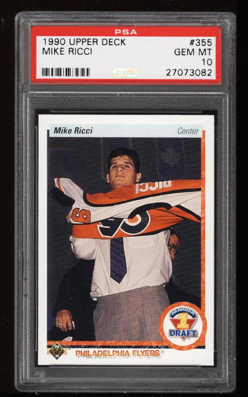 MIKE RICCI ... 1990-91 Upper Deck ROOKIE ... RAW + PSA 10 pop=33 in Arts & Collectibles in City of Halifax - Image 4