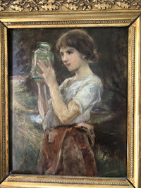 Antique Oil Painting by British Artist Percy Harland Fisher