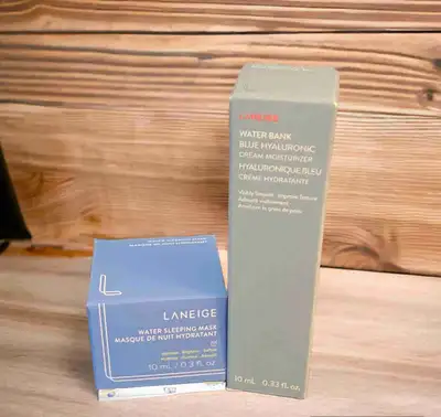 NWT Laneige Water Bank Blue Hyaluronic Cream Moisturizer (10 mL) Powered by Blue Hyaluronic Acid (Bl...