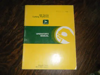 John Deere 200 Series Cutting Platforms Operators Manual, View more