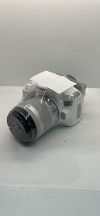 White canon rebel SL3 with lens/charger