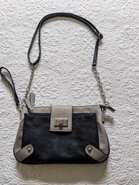 Blue and Taupe Purse