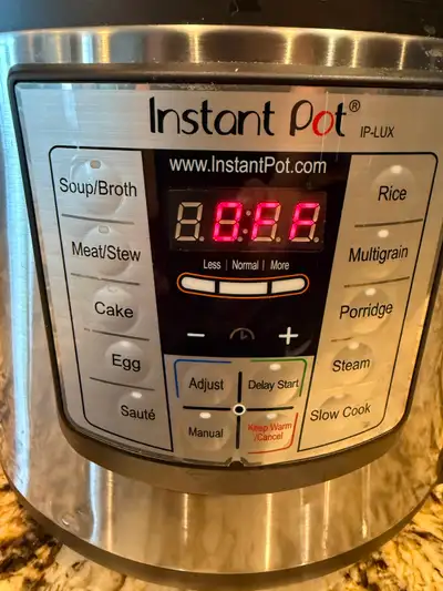 Instant Pot IP Lux 6-in-1 Cooker (with Instant Pot Air Fryer attachment purchased separately). Used...