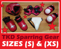 TKD --- TEAM RED SPARRING GEAR (Kids' Size SMALL & XS) --- $120