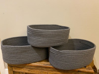New Nesting Cotton Rope Baskets Set of 3