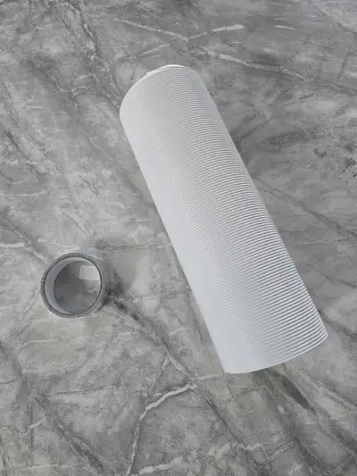 5" Air Conditioner Hose Portable Exhaust Vent 5" Dia. Up to 80" White