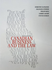 Canadian business and the Law Textbook, Seventh Edition