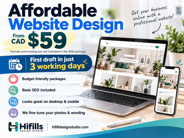 Website Design from $59 | First Draft in 3 Days | Small Business