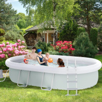 18' x 10' x 3.5' Above Ground Swimming Pool, Non-Inflatable Rect