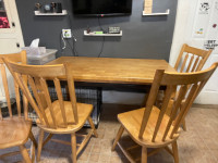 Solid wood table &4chairs