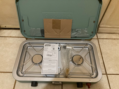 Coleman Stove, 22 000 BTU's, 2 burner, electric start, View more