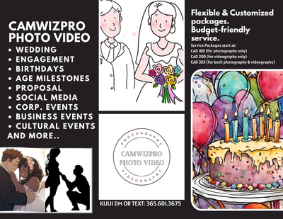 Photographer and Videographer in GTA - FREE Editing included, View more