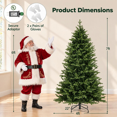 Brand New COSTWAY 7FT Pre-Lit Christmas Tree Remote Timer Stand, View more