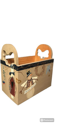 Blanket bin or wooden toy box storage box 