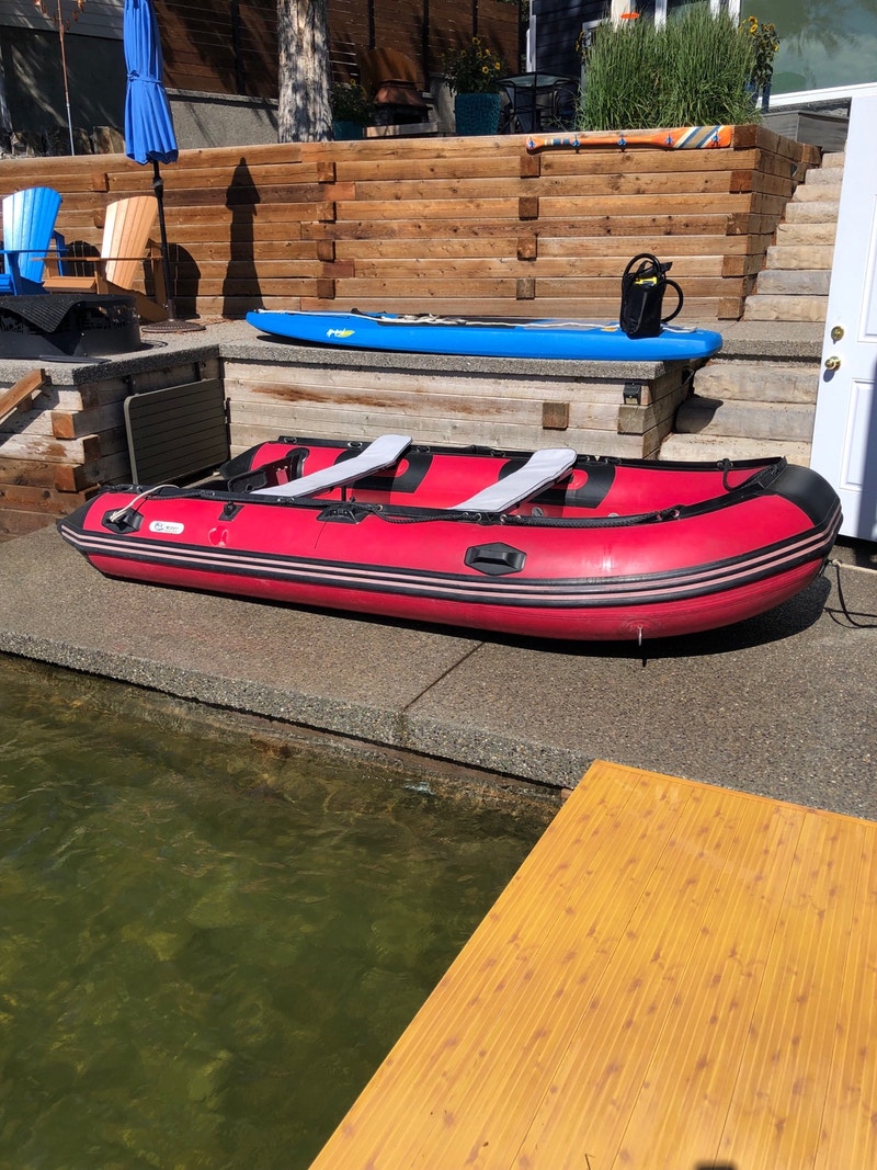 12’ inflatable boat w/motor 7.5 hp Personal Watercraft Calgary Kijiji