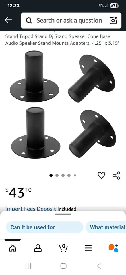 Three Speaker Stand Cabinet Metal Pole Mount63235120688259124