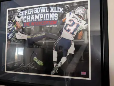 Malcolm Butler Framed Interception Picture, View more