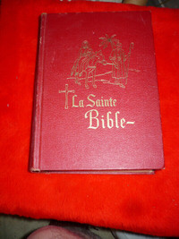 La Sainte Bible couverture rouge éditions 1957