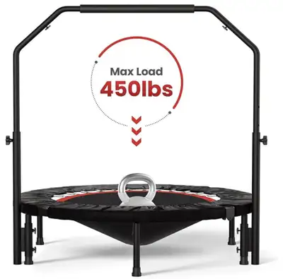 40" Mini Rebounder Foldable Fitness Rebounder/ Adjustable Handle, View more