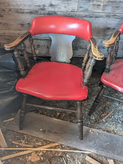 Large Lot of Solid Oak Restaurant / Pub Arm Chairs, View more