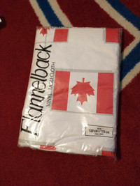 BRAND NEW FLANNEL BACK CANADA VINYL TABLECLOTH OBLONG 132X178CM