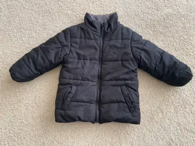 2T Black Winter Coat w/two hidden inside pockets, View more