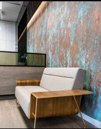 Oxydation  paint venetian plaster design wall decor feature wall