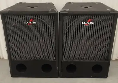 DAS SUB-15 passive 15" subwoofers. 400 watts rms / 800 watts peak each. 131DB/SPL. Made in Spain. $5...