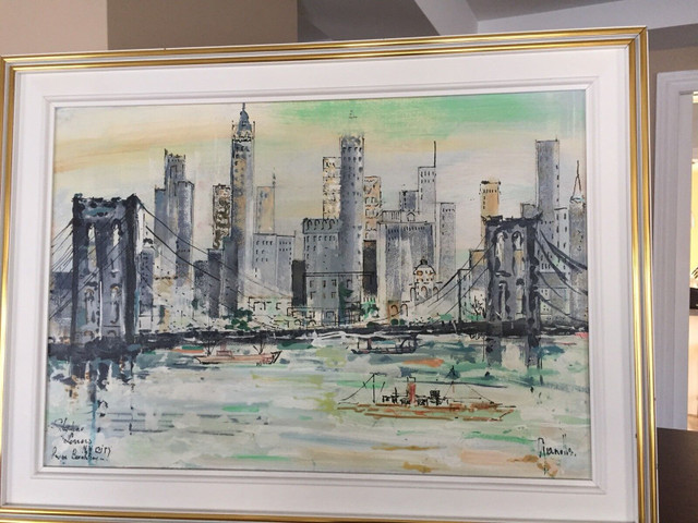 Peinture New-York Skyline / Brooklyn Bridge dans Art et objets de collection  à Longueuil/Rive Sud