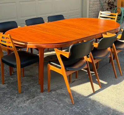 Teak Vintage Danish Mid Century Modern Dining Table , View more